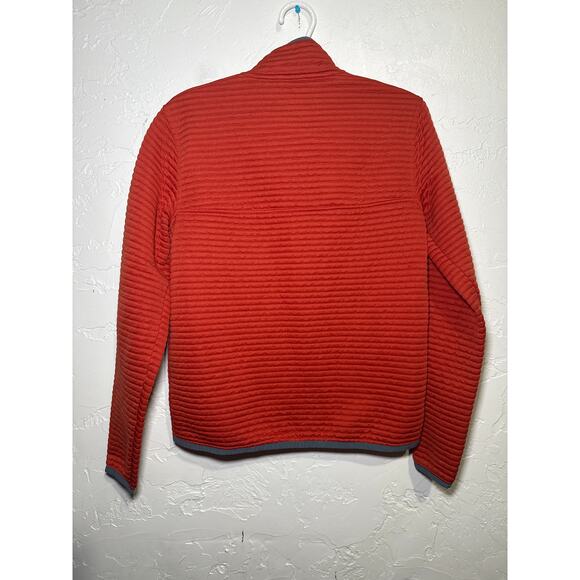 L.L. Bean Men's Red Zip-Up Sweater with Blue Trim - Picture 4 of 7